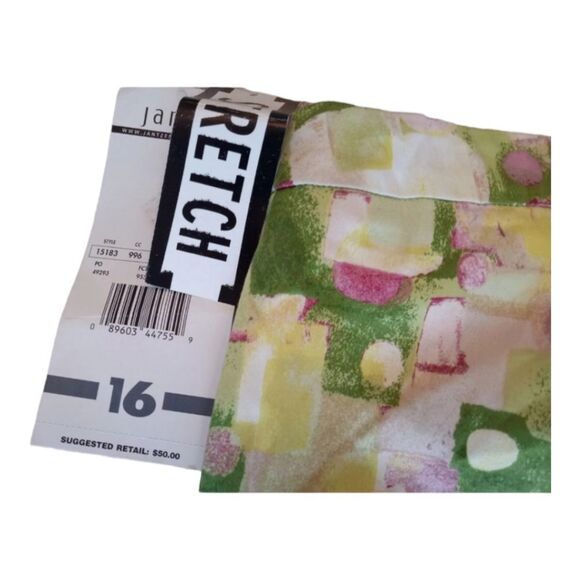 NOS High Rise Shorts Stretch Golf Jantzen Classics Tourist Bright NWT size 16 - Picture 5 of 11